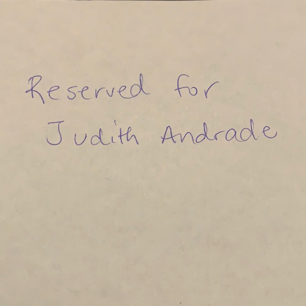 Reserved item for Judith Andrade